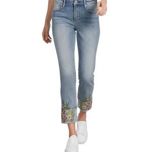 Driftwood Collette Floral Embroidered Blue Jeans